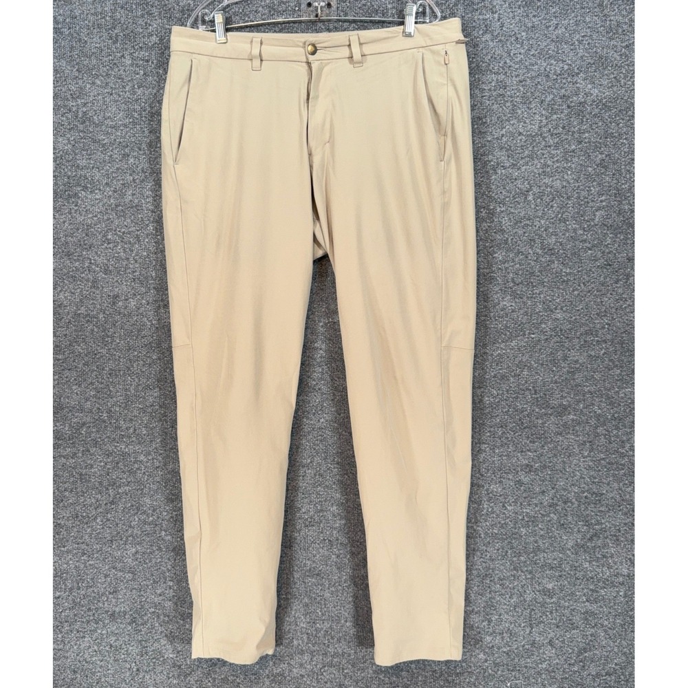 Lululemon Commission Pants Men 36 Tan Stretch Performance Chino Trousers